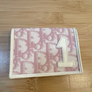 Vintage Chritian Dior Pink Trotter 1 Bifold Wallet